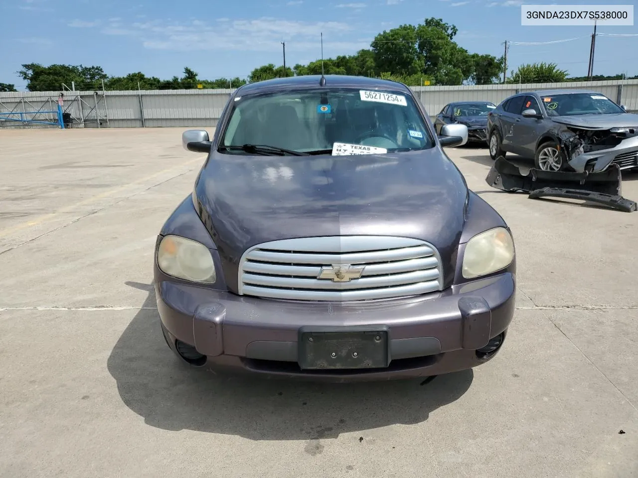 2007 Chevrolet Hhr Lt VIN: 3GNDA23DX7S538000 Lot: 56271254