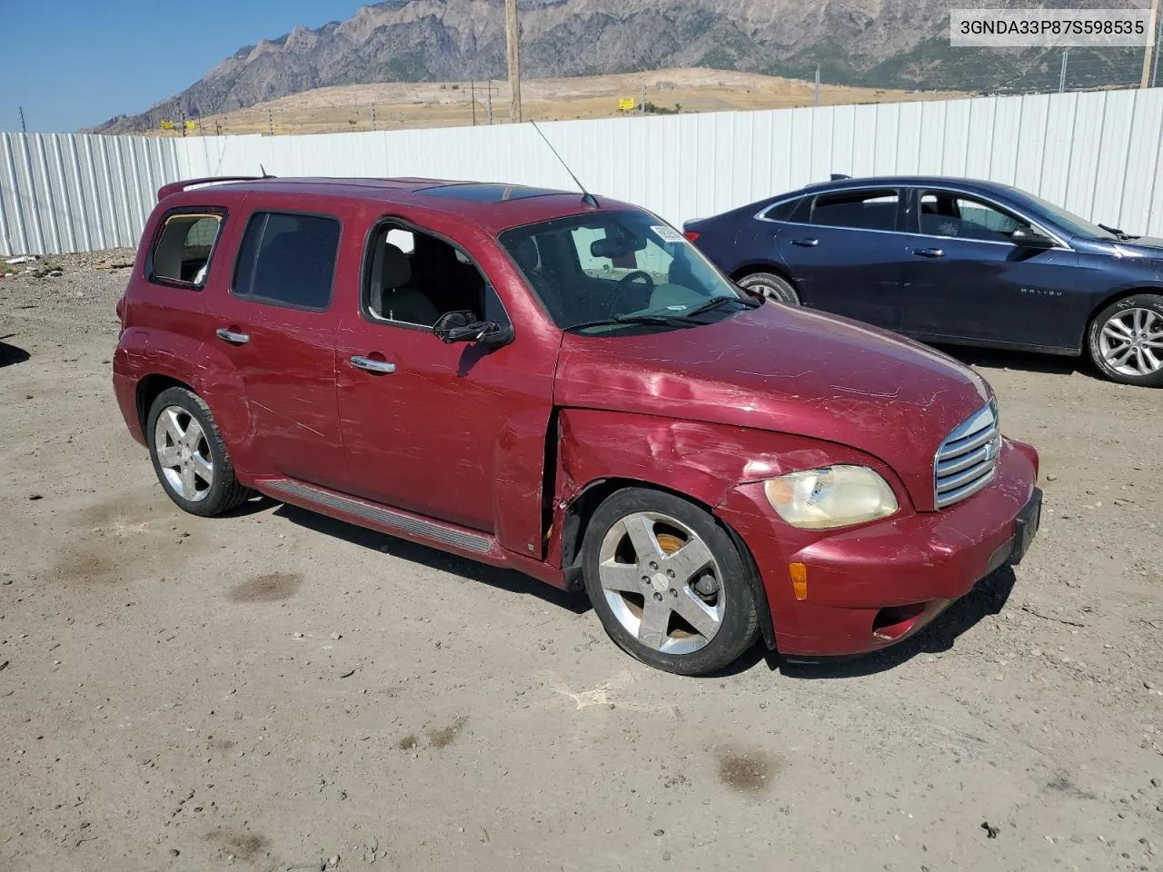 2007 Chevrolet Hhr Lt VIN: 3GNDA33P87S598535 Lot: 69029584