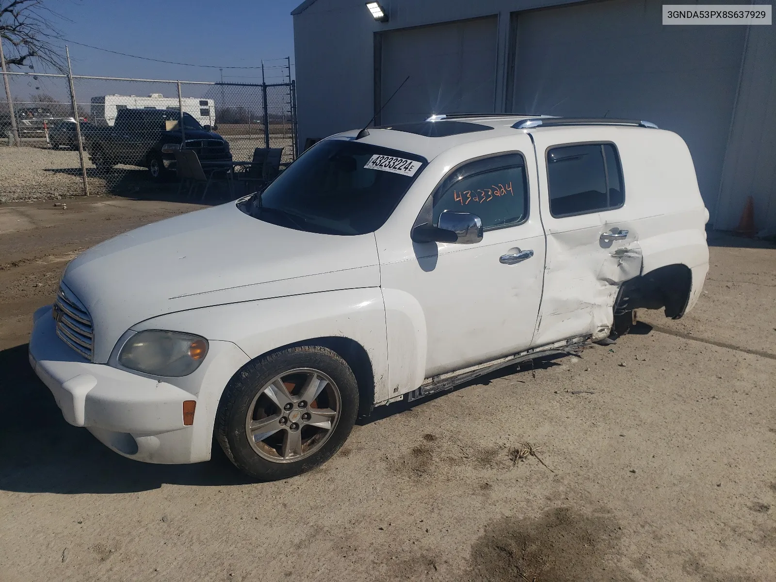 3GNDA53PX8S637929 2008 Chevrolet Hhr Lt