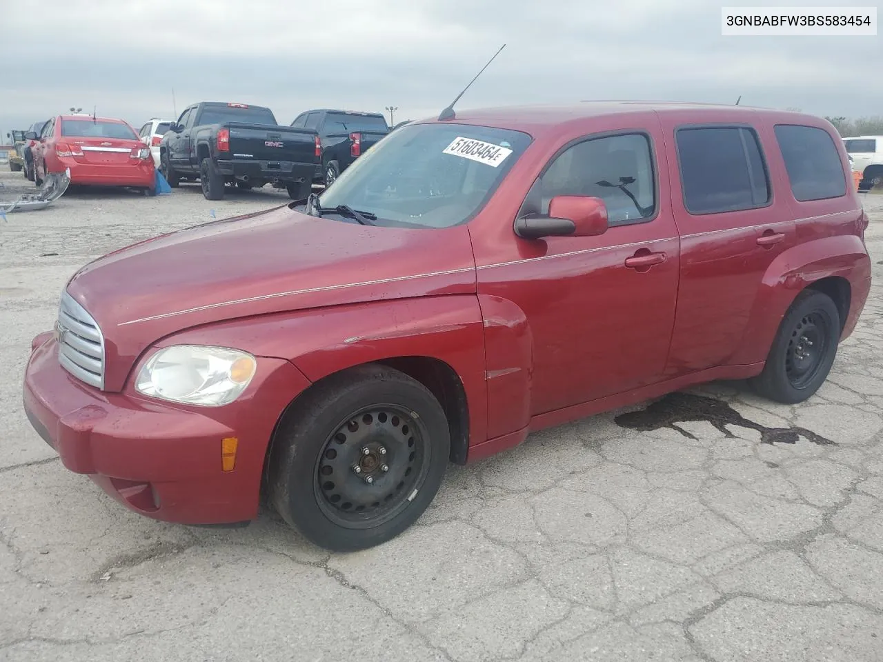 2011 Chevrolet Hhr Lt VIN: 3GNBABFW3BS583454 Lot: 51603464