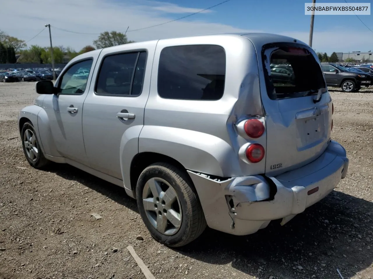 2011 Chevrolet Hhr Lt VIN: 3GNBABFWXBS504877 Lot: 53102174