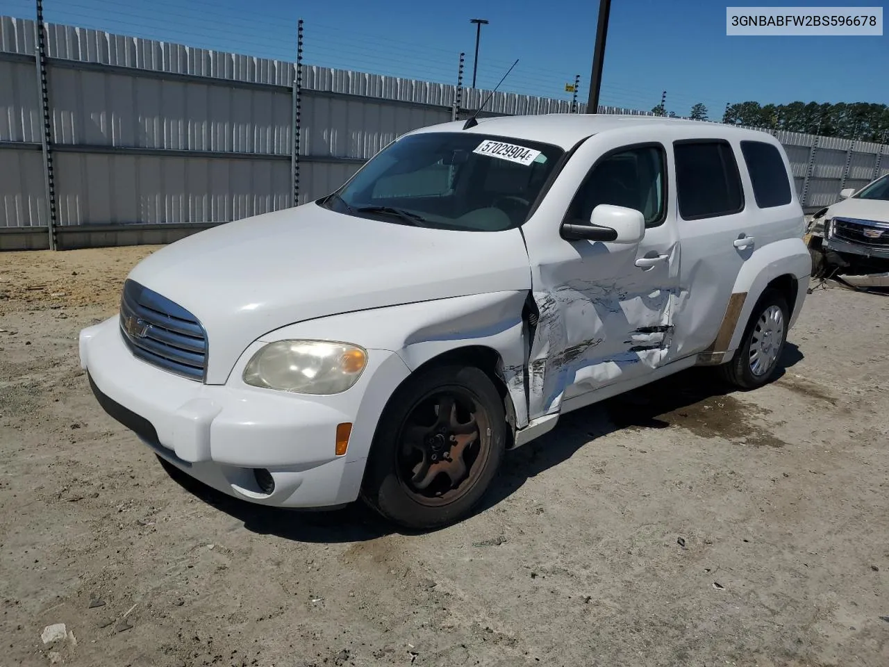 2011 Chevrolet Hhr Lt VIN: 3GNBABFW2BS596678 Lot: 57029904