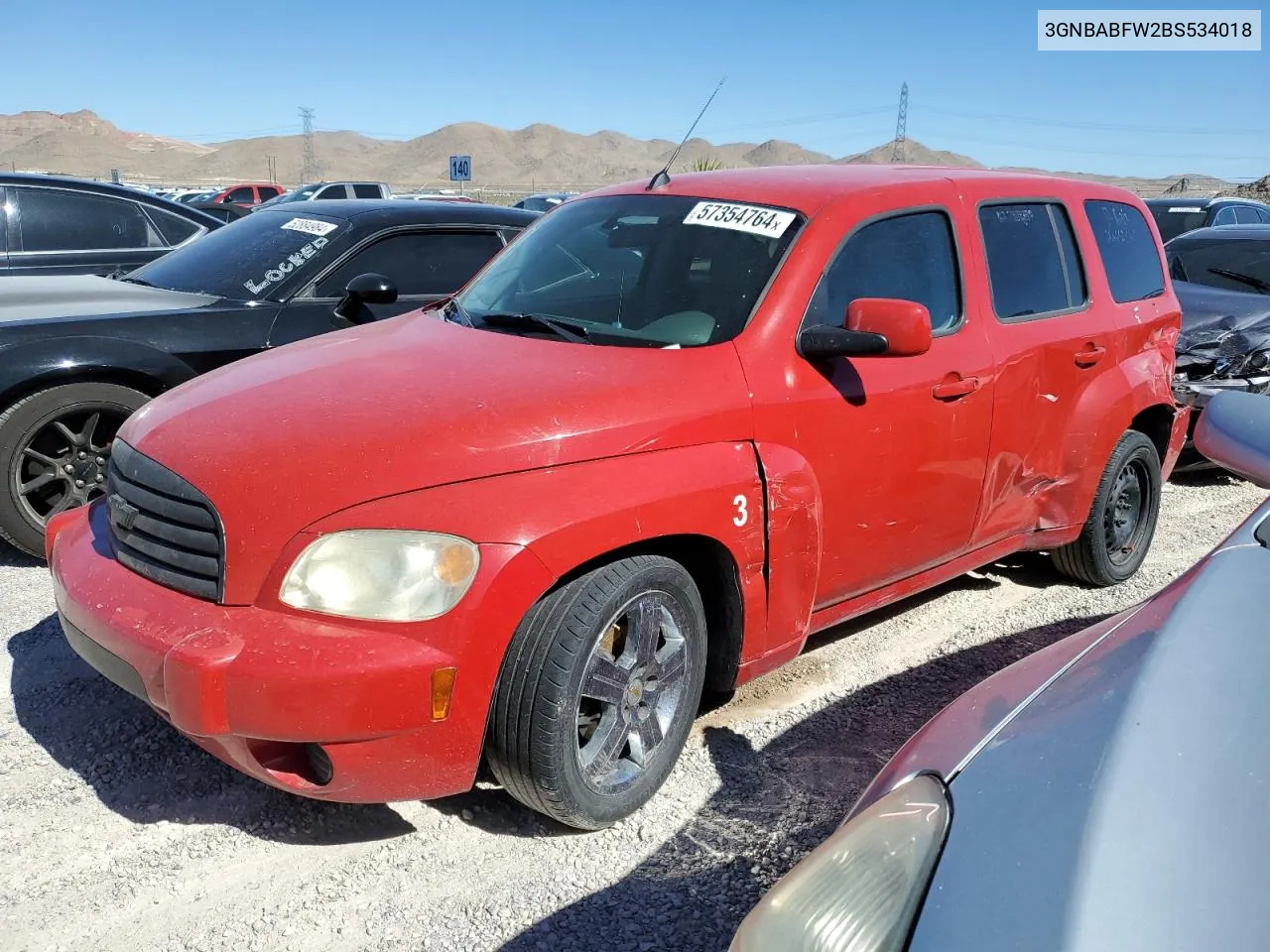 2011 Chevrolet Hhr Lt VIN: 3GNBABFW2BS534018 Lot: 57354764