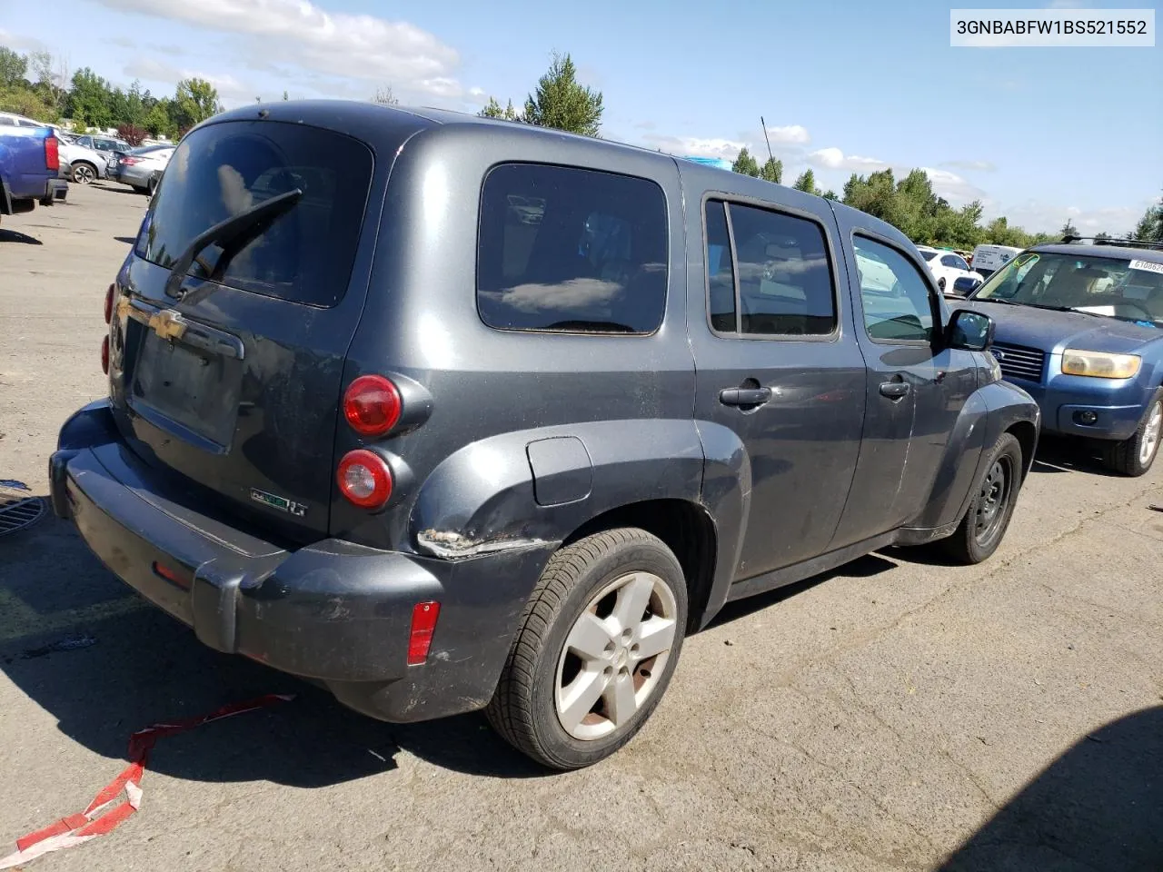 2011 Chevrolet Hhr Lt VIN: 3GNBABFW1BS521552 Lot: 61574564