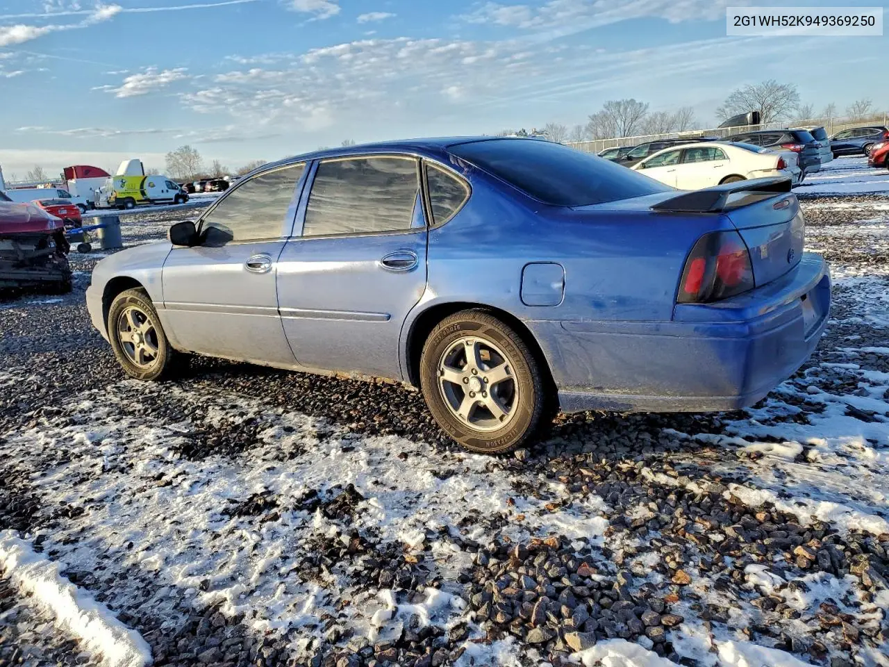 2G1WH52K949369250 2004 Chevrolet Impala Ls