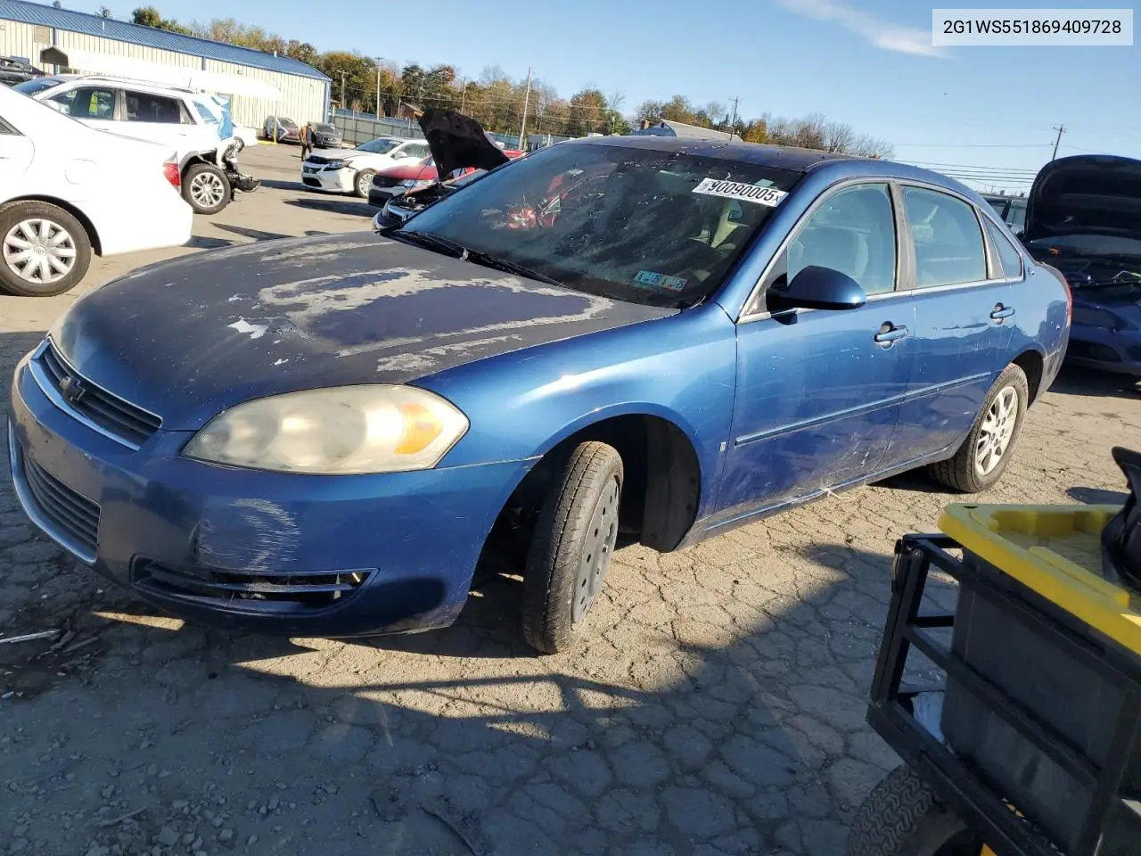 2G1WS551869409728 2006 Chevrolet Impala Police