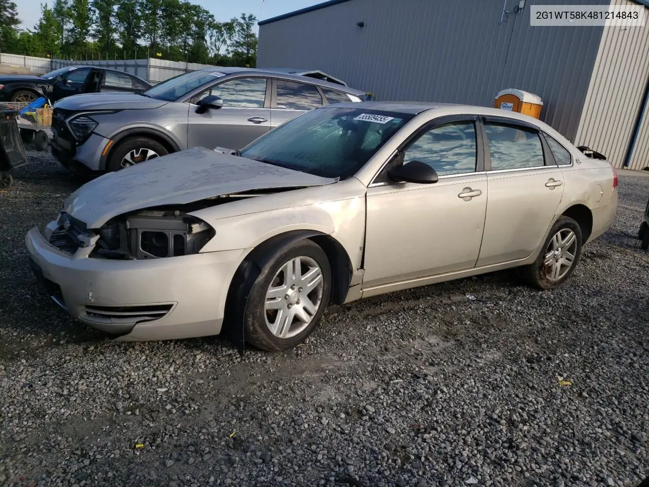 2G1WT58K481214843 2008 Chevrolet Impala Lt