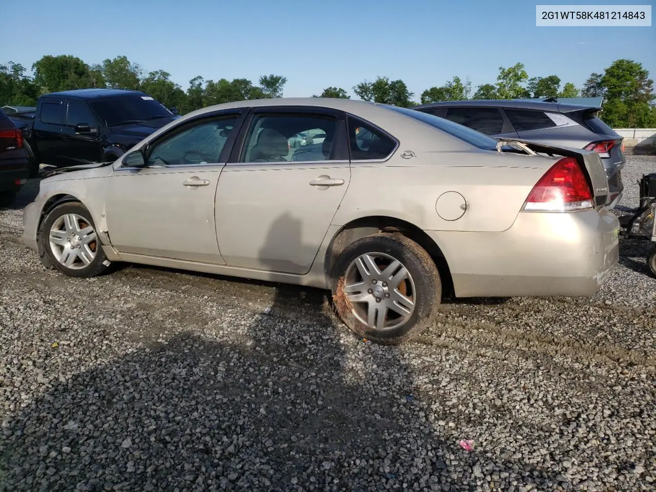 2G1WT58K481214843 2008 Chevrolet Impala Lt