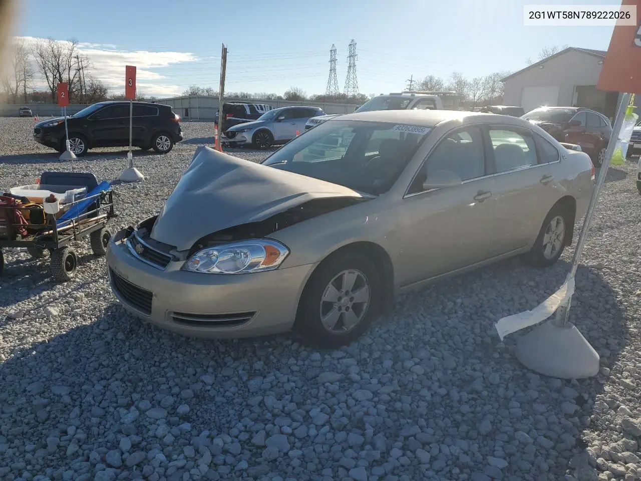 2G1WT58N789222026 2008 Chevrolet Impala Lt