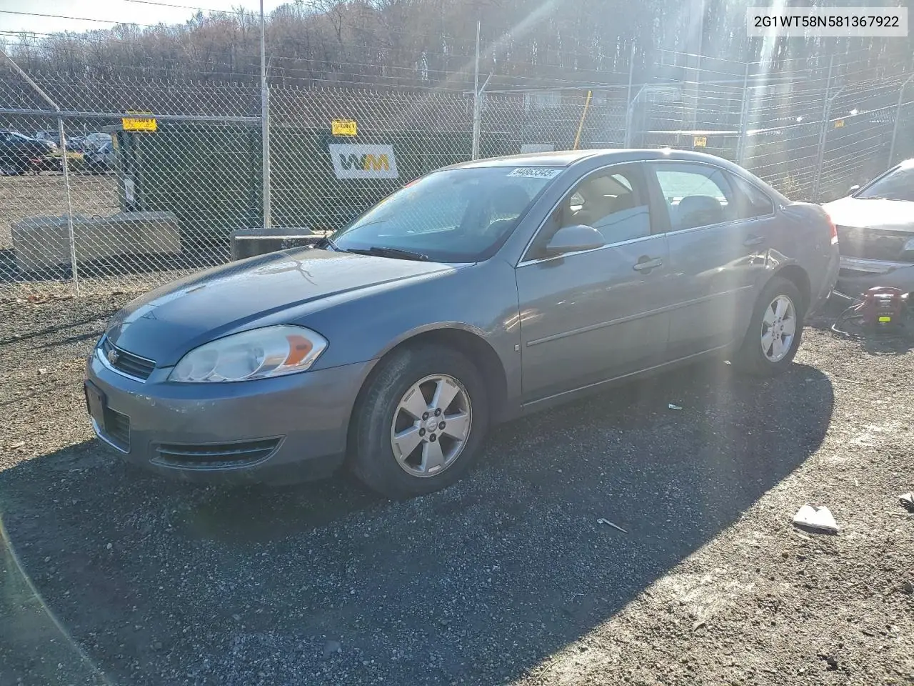 2G1WT58N581367922 2008 Chevrolet Impala Lt