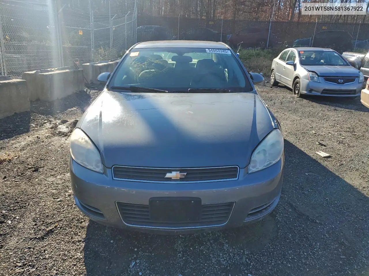 2G1WT58N581367922 2008 Chevrolet Impala Lt