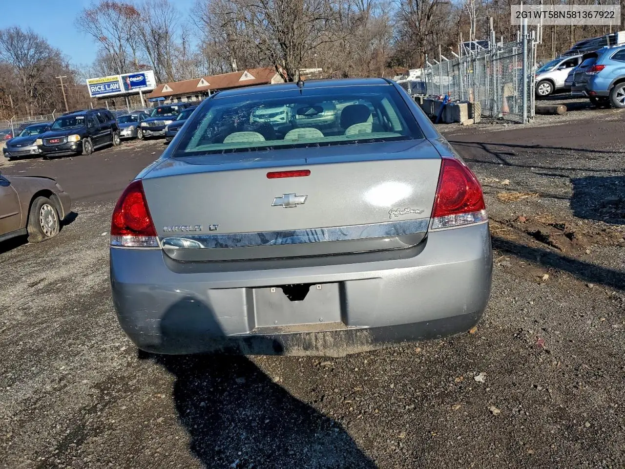 2G1WT58N581367922 2008 Chevrolet Impala Lt