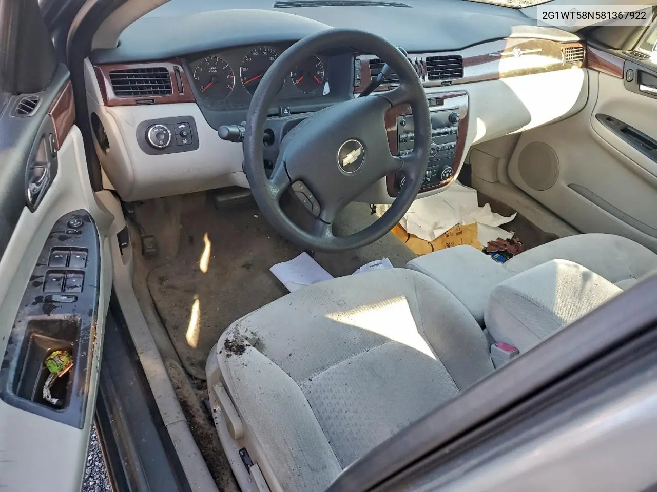 2G1WT58N581367922 2008 Chevrolet Impala Lt