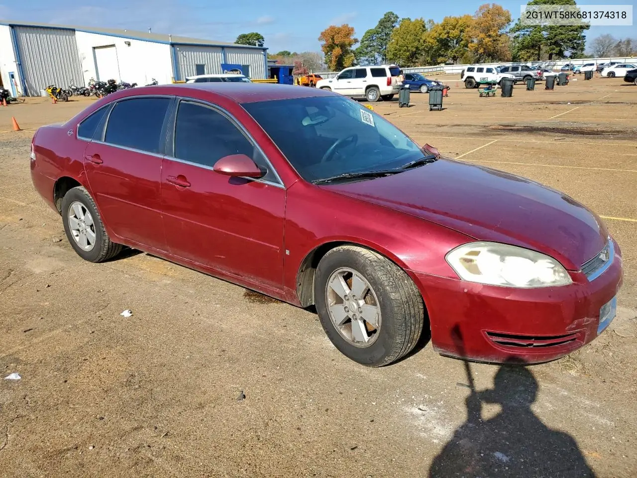 2G1WT58K681374318 2008 Chevrolet Impala Lt