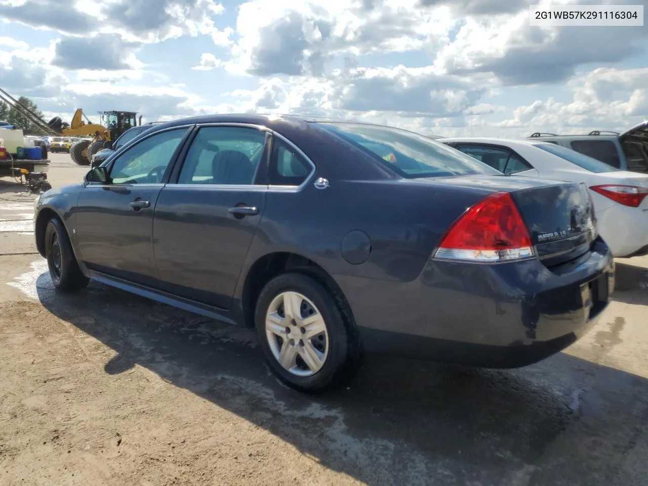 2009 Chevrolet Impala Ls VIN: 2G1WB57K291116304 Lot: 62929684