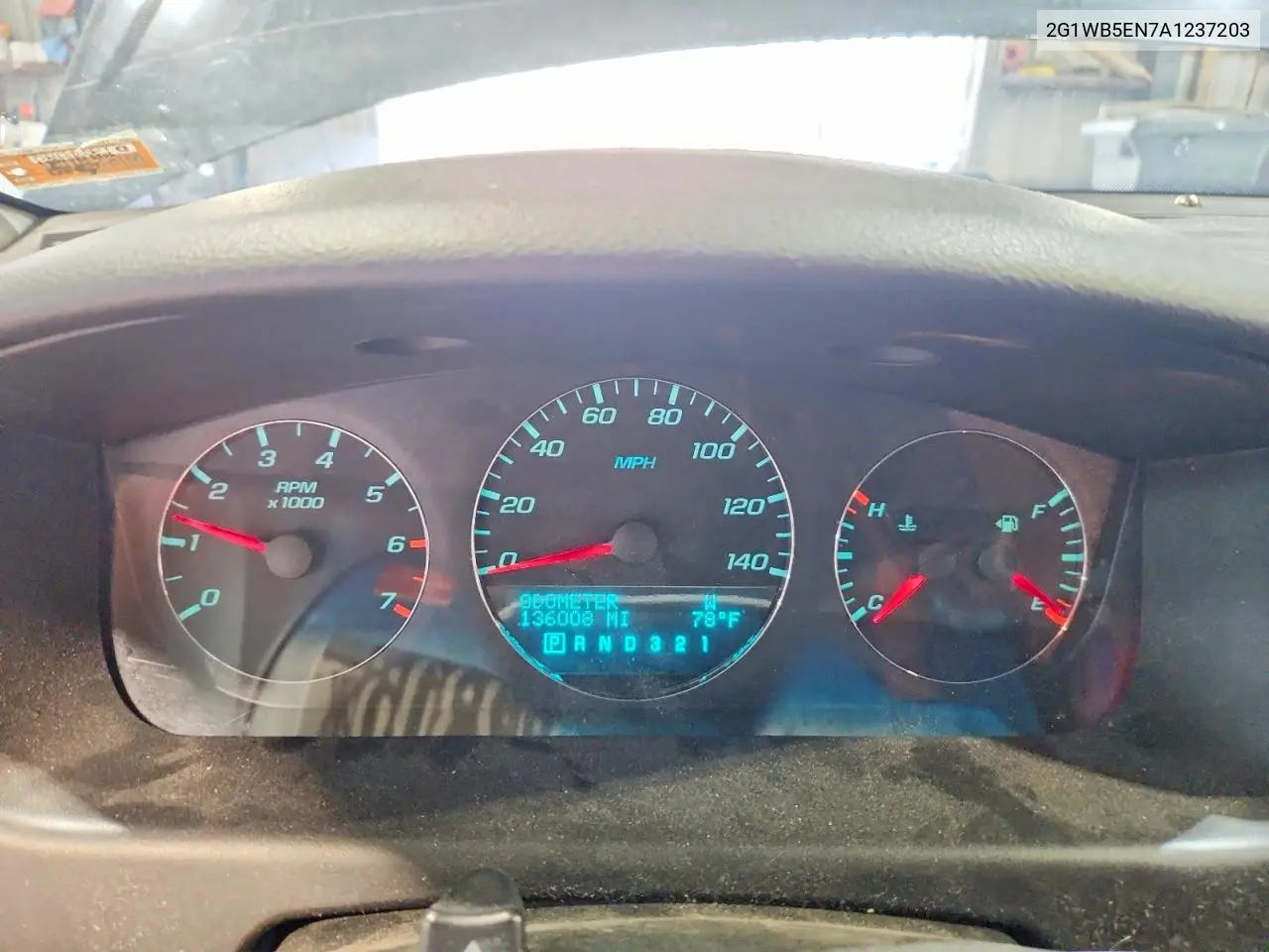 2G1WB5EN7A1237203 2010 Chevrolet Impala Lt