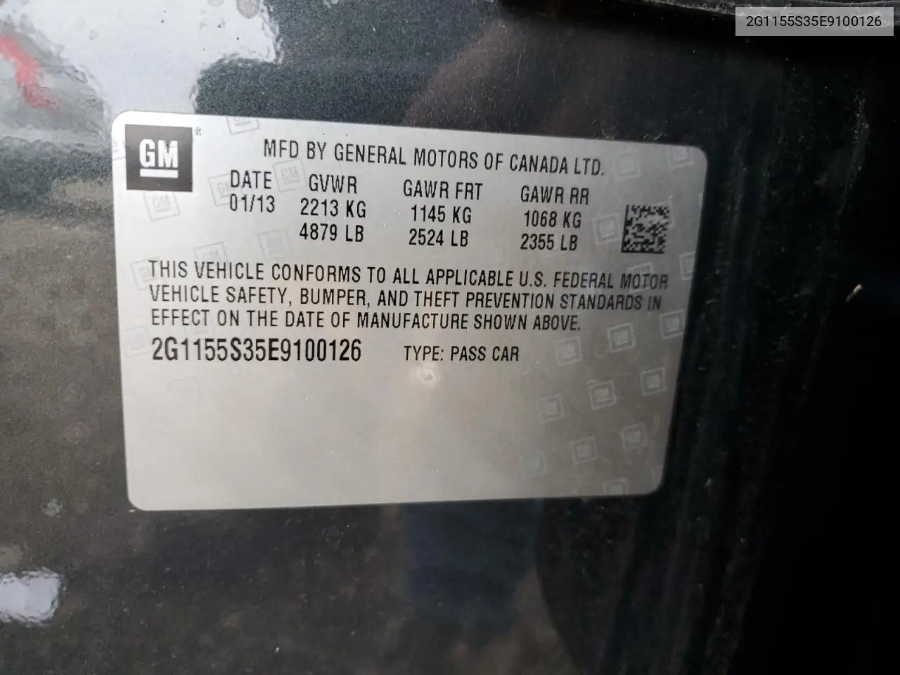 2G1155S35E9100126 2014 Chevrolet Impala Ltz