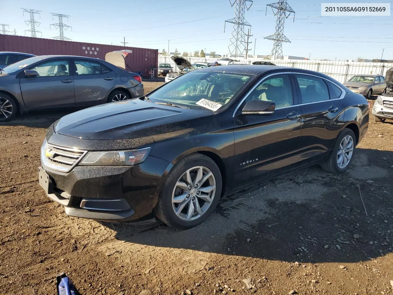 2G1105SA6G9152669 2016 Chevrolet Impala Lt