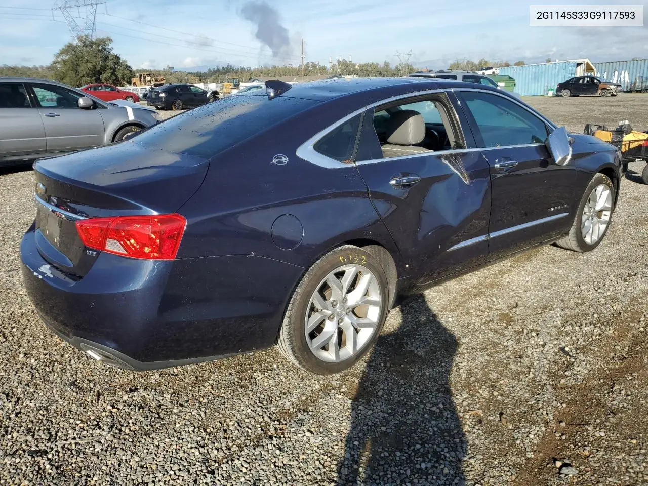 2G1145S33G9117593 2016 Chevrolet Impala Ltz