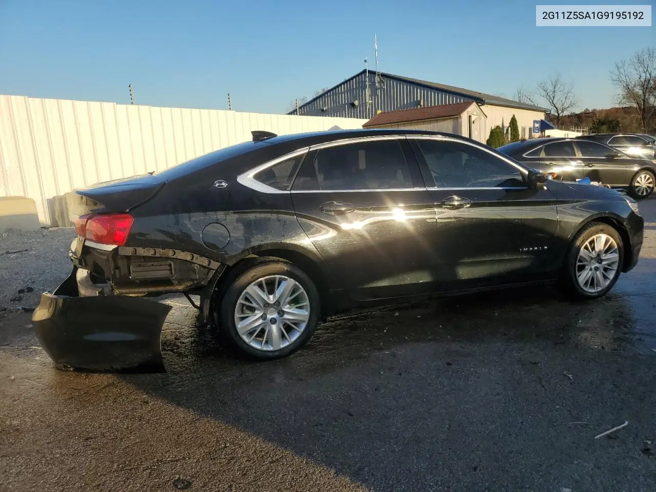 2G11Z5SA1G9195192 2016 Chevrolet Impala Ls