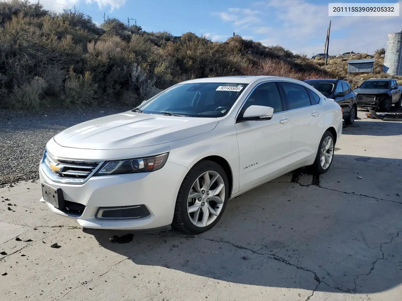 2G1115S39G9205332 2016 Chevrolet Impala Lt
