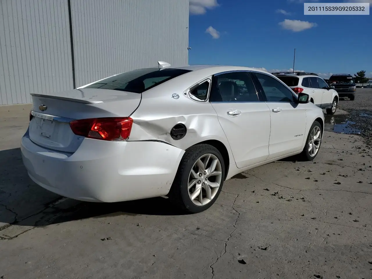 2G1115S39G9205332 2016 Chevrolet Impala Lt