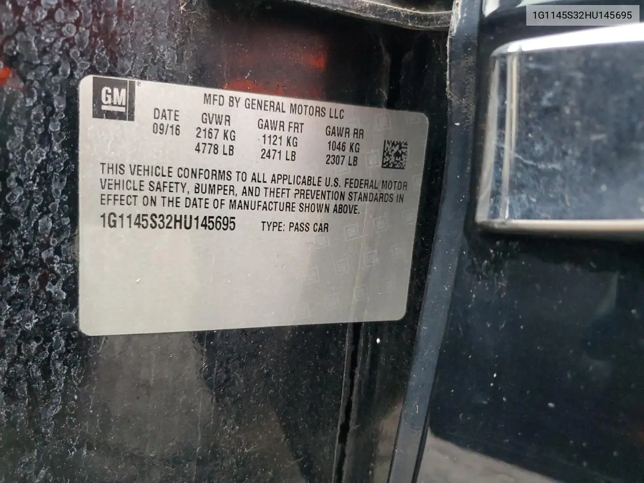 1G1145S32HU145695 2017 Chevrolet Impala Premier