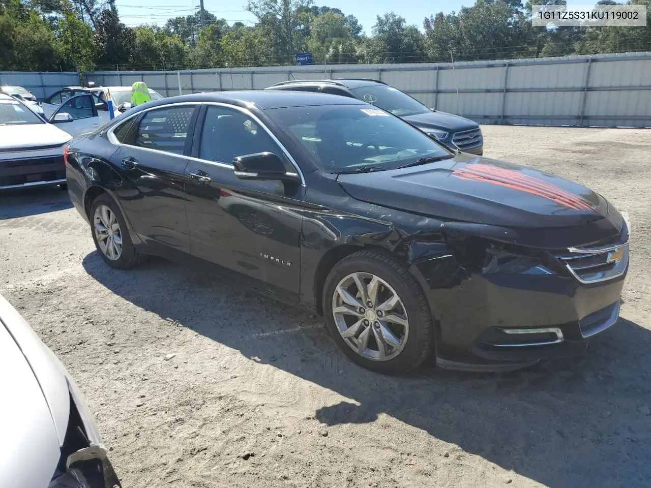 1G11Z5S31KU119002 2019 Chevrolet Impala Lt