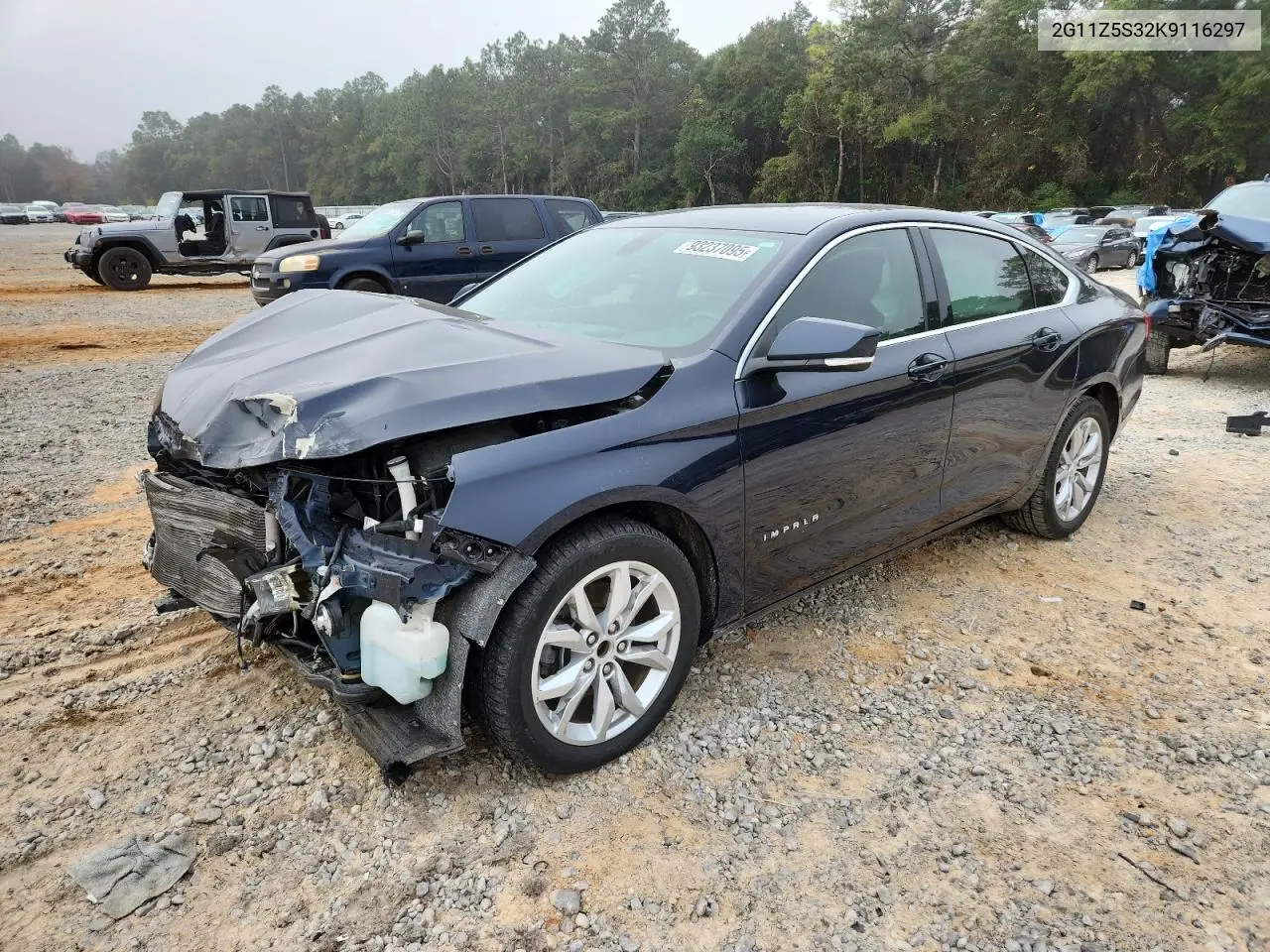 2G11Z5S32K9116297 2019 Chevrolet Impala Lt