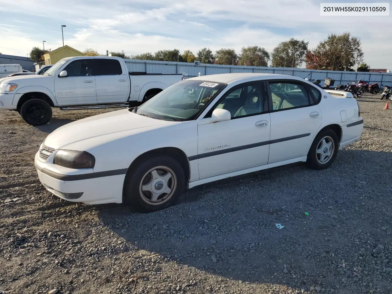 2G1WH55K029110509 2002 Chevrolet Impala Ls