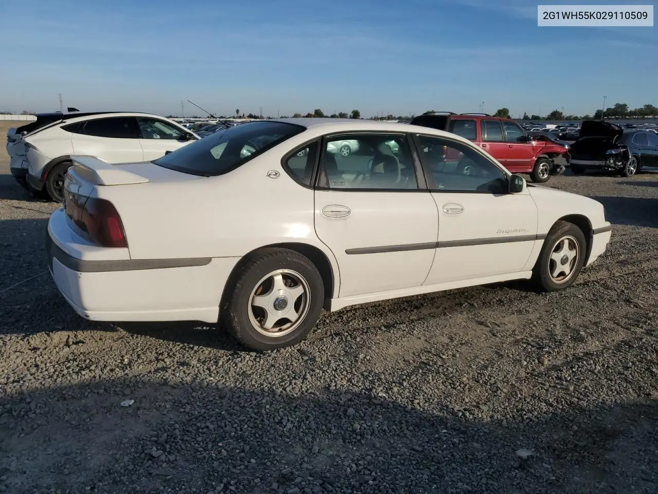 2G1WH55K029110509 2002 Chevrolet Impala Ls