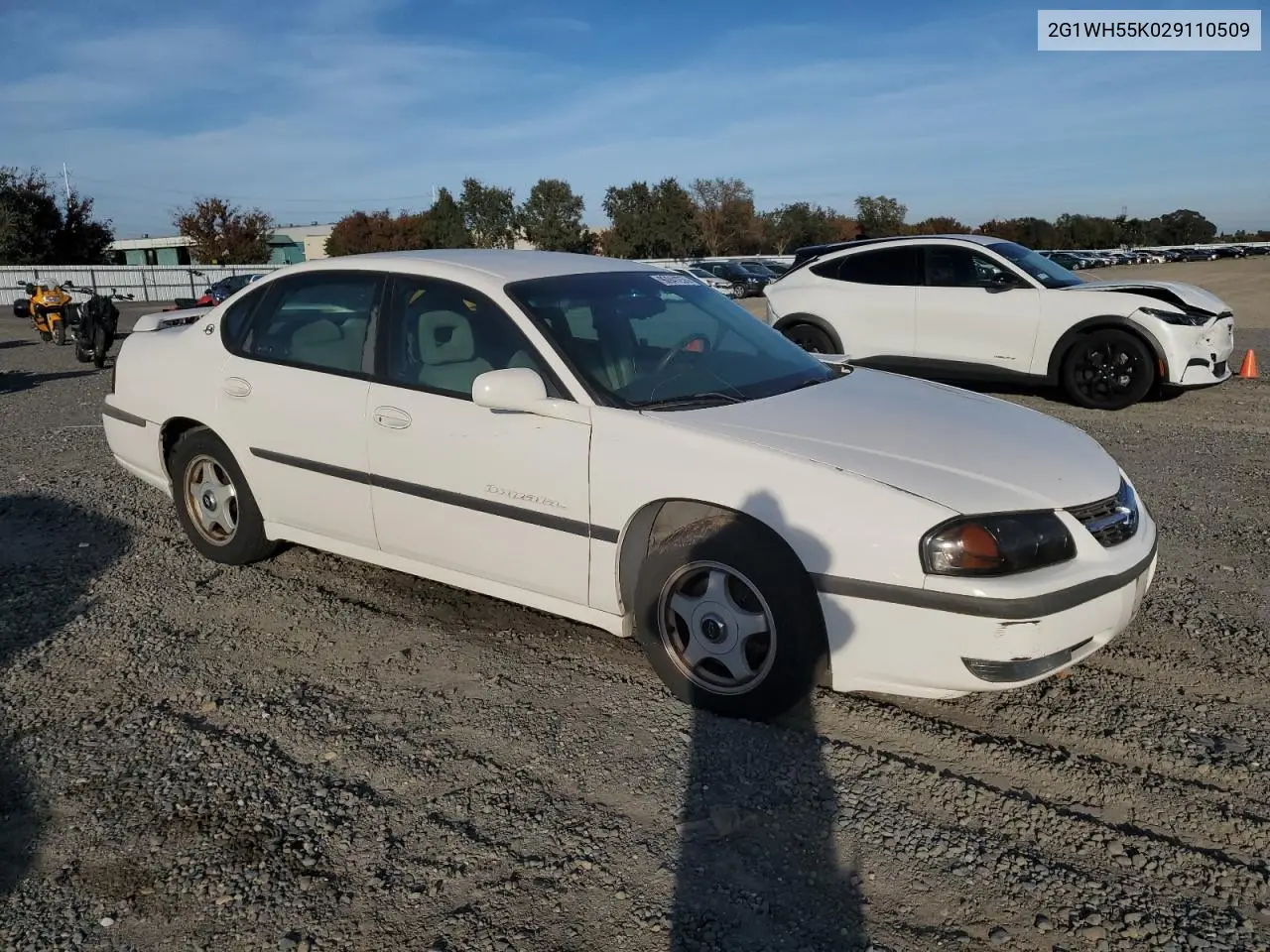2G1WH55K029110509 2002 Chevrolet Impala Ls