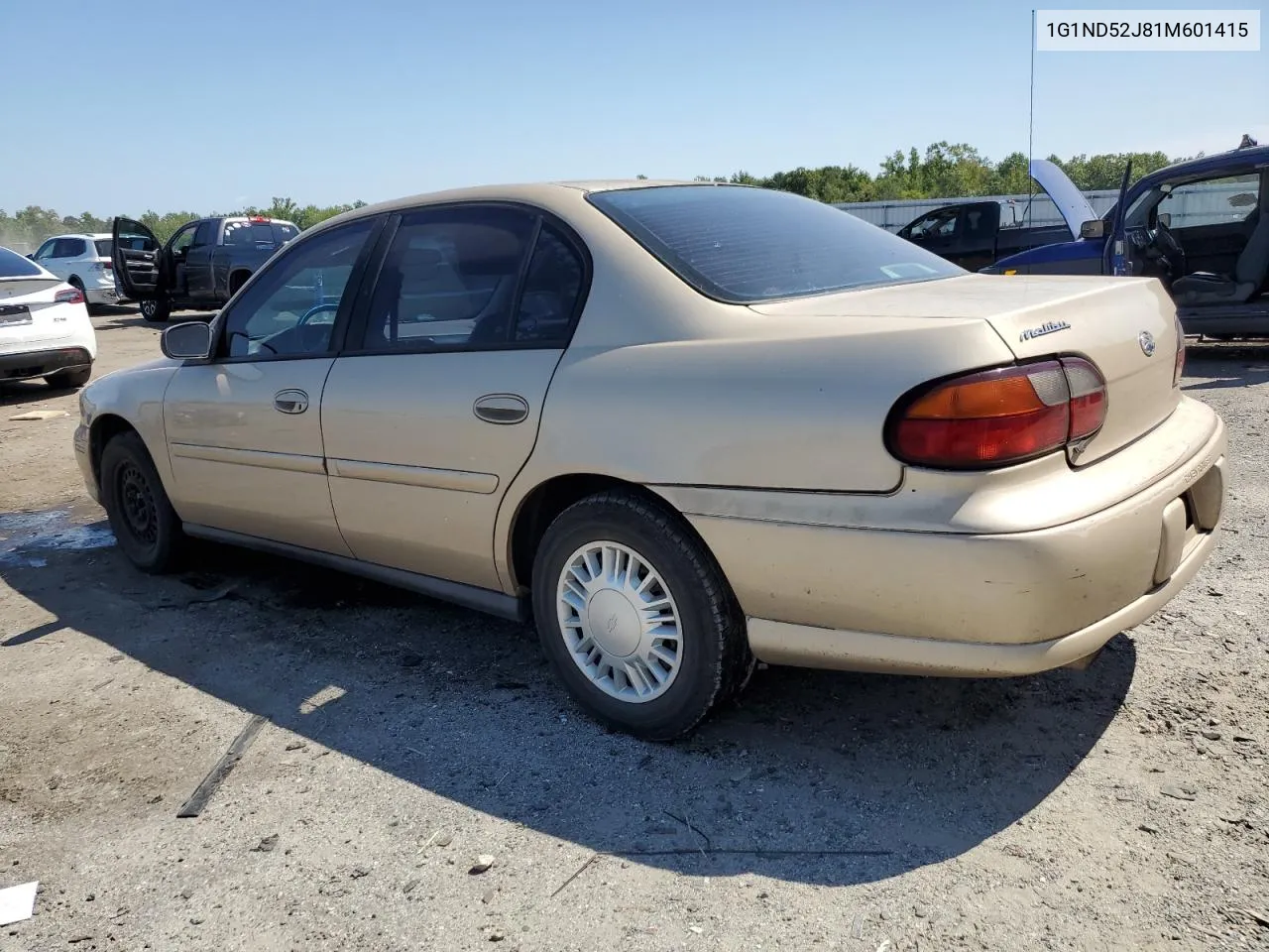 1G1ND52J81M601415 2001 Chevrolet Malibu