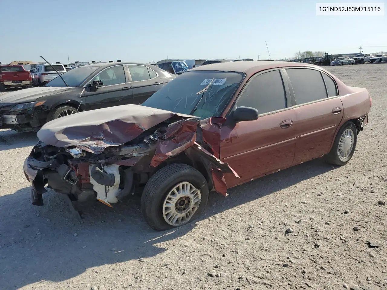 1G1ND52J53M715116 2003 Chevrolet Malibu