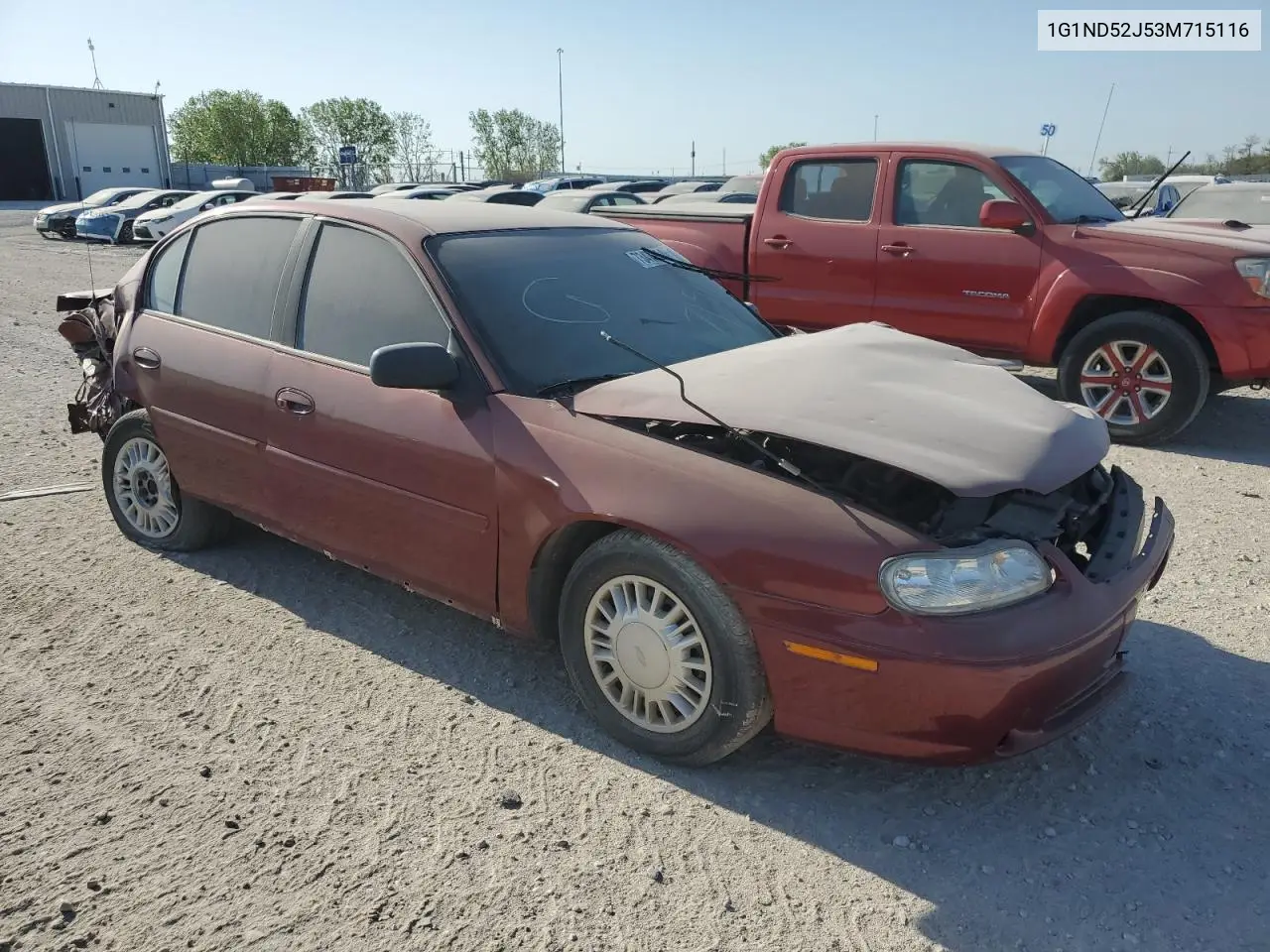 1G1ND52J53M715116 2003 Chevrolet Malibu