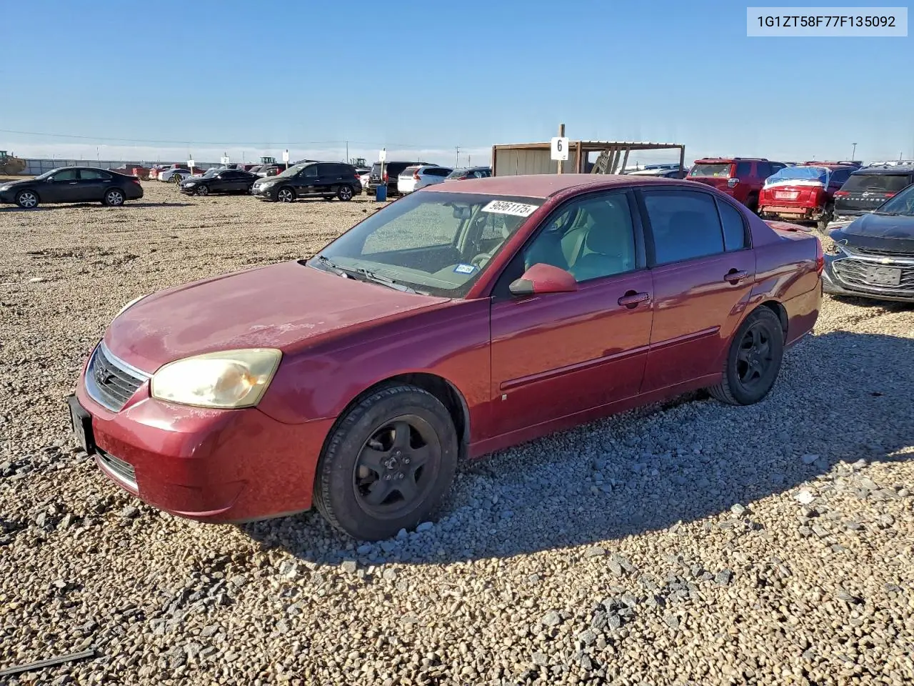1G1ZT58F77F135092 2007 Chevrolet Malibu Lt