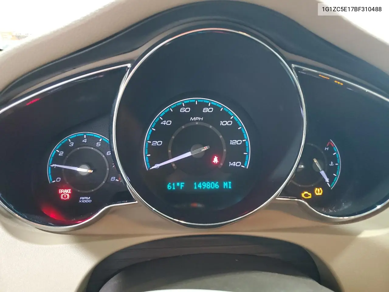 1G1ZC5E17BF310488 2011 Chevrolet Malibu 1Lt