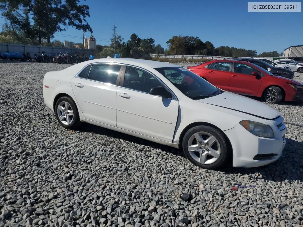 1G1ZB5E03CF139511 2012 Chevrolet Malibu Ls