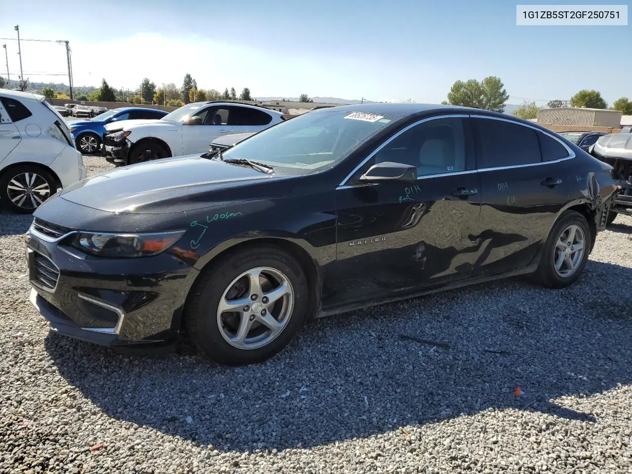 1G1ZB5ST2GF250751 2016 Chevrolet Malibu Ls