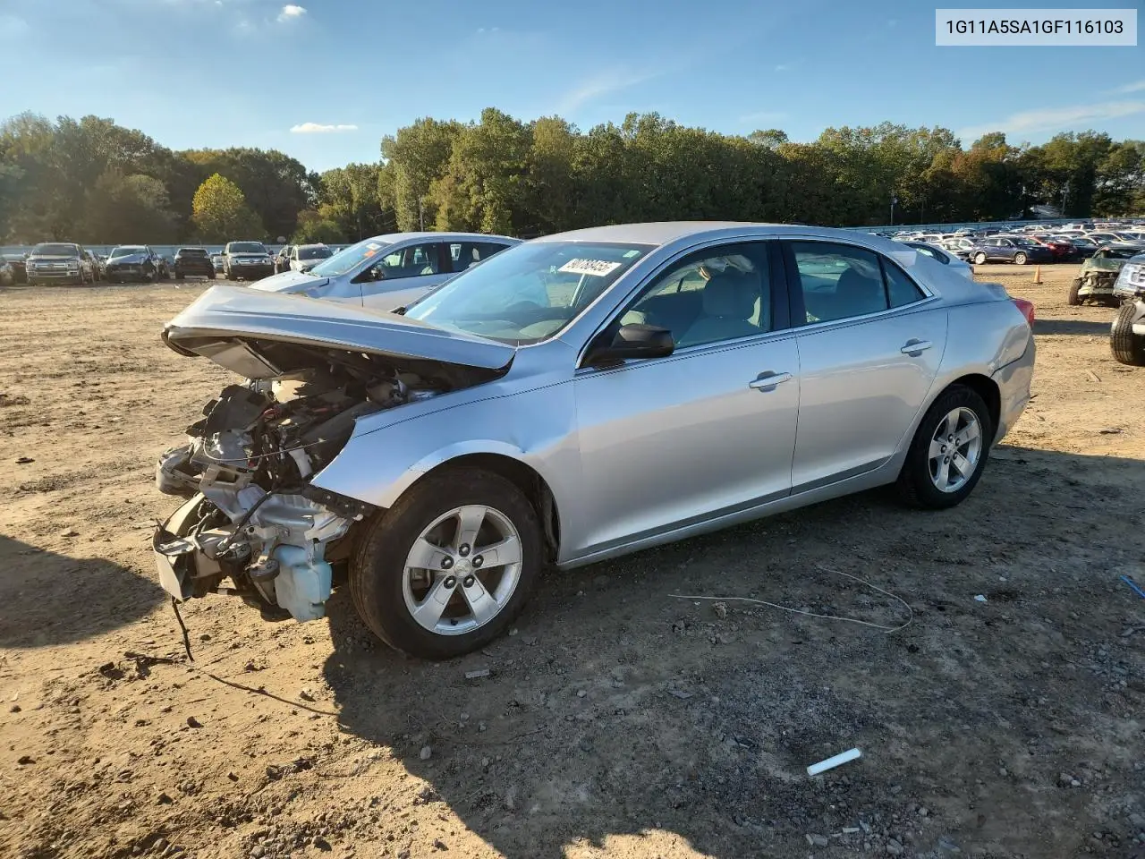 1G11A5SA1GF116103 2016 Chevrolet Malibu Limited Ls