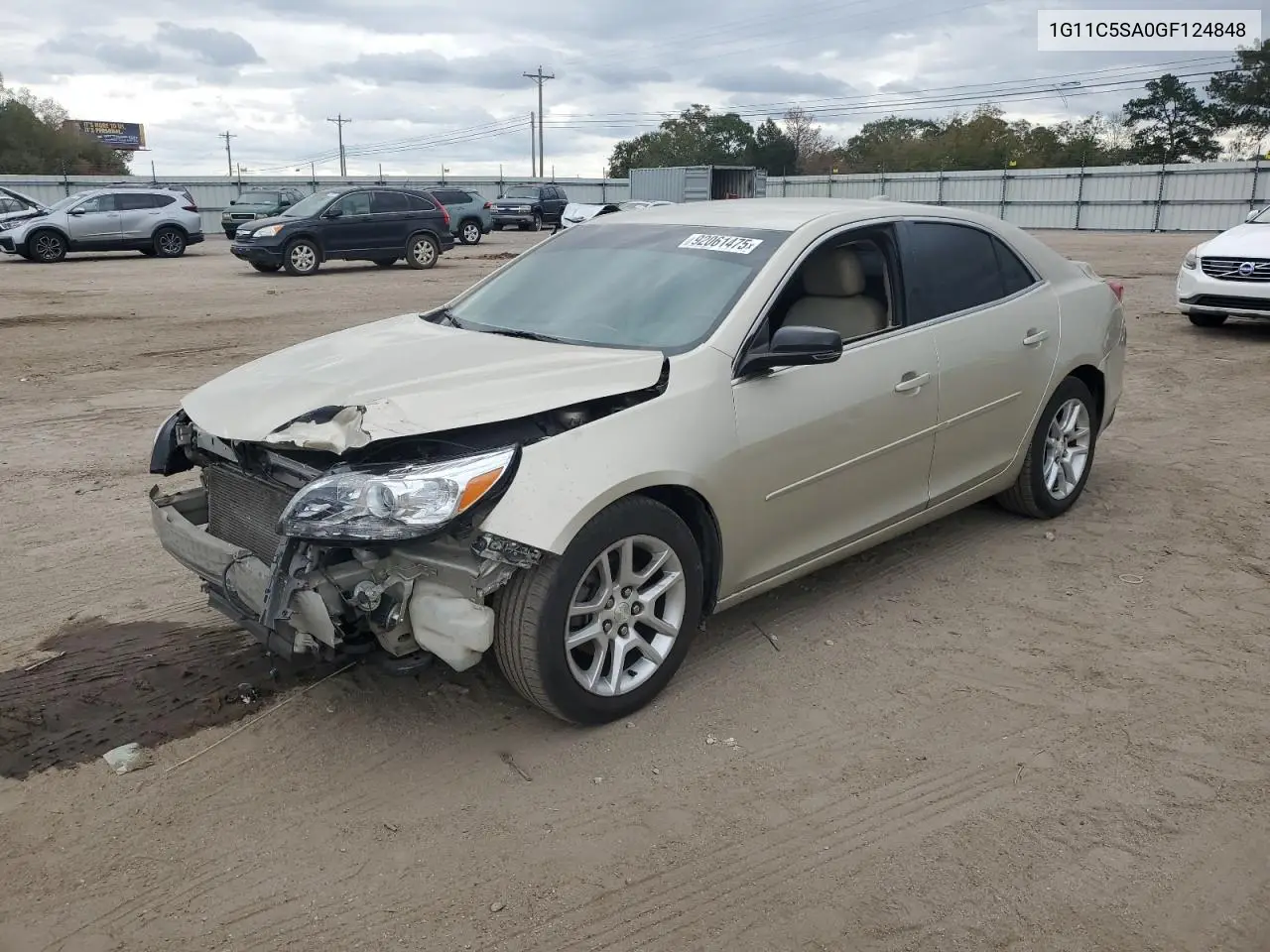 1G11C5SA0GF124848 2016 Chevrolet Malibu Limited Lt