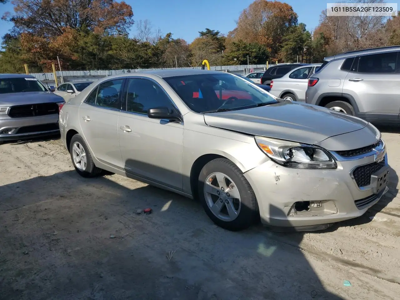 1G11B5SA2GF123509 2016 Chevrolet Malibu Limited Ls