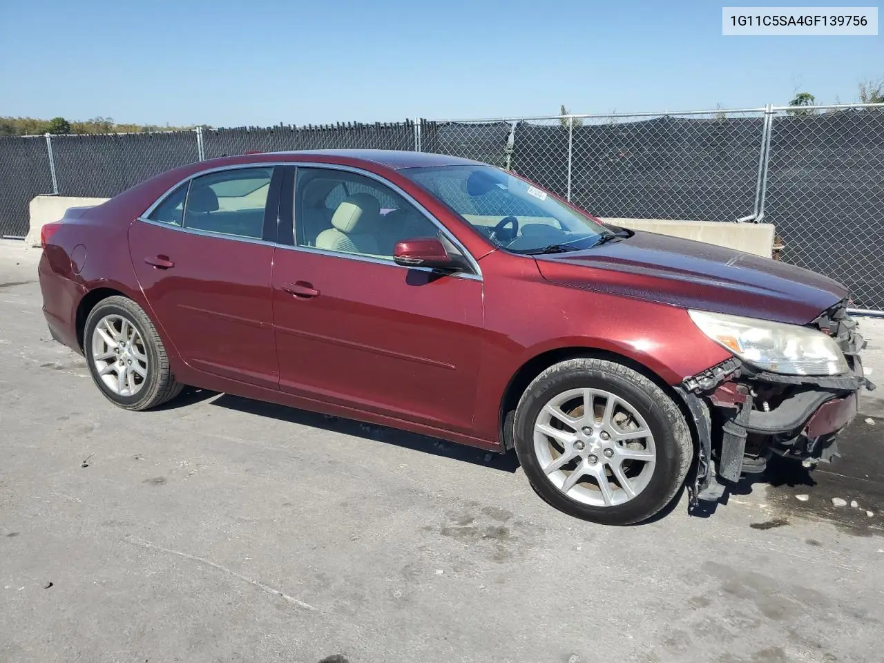 1G11C5SA4GF139756 2016 Chevrolet Malibu Limited Lt