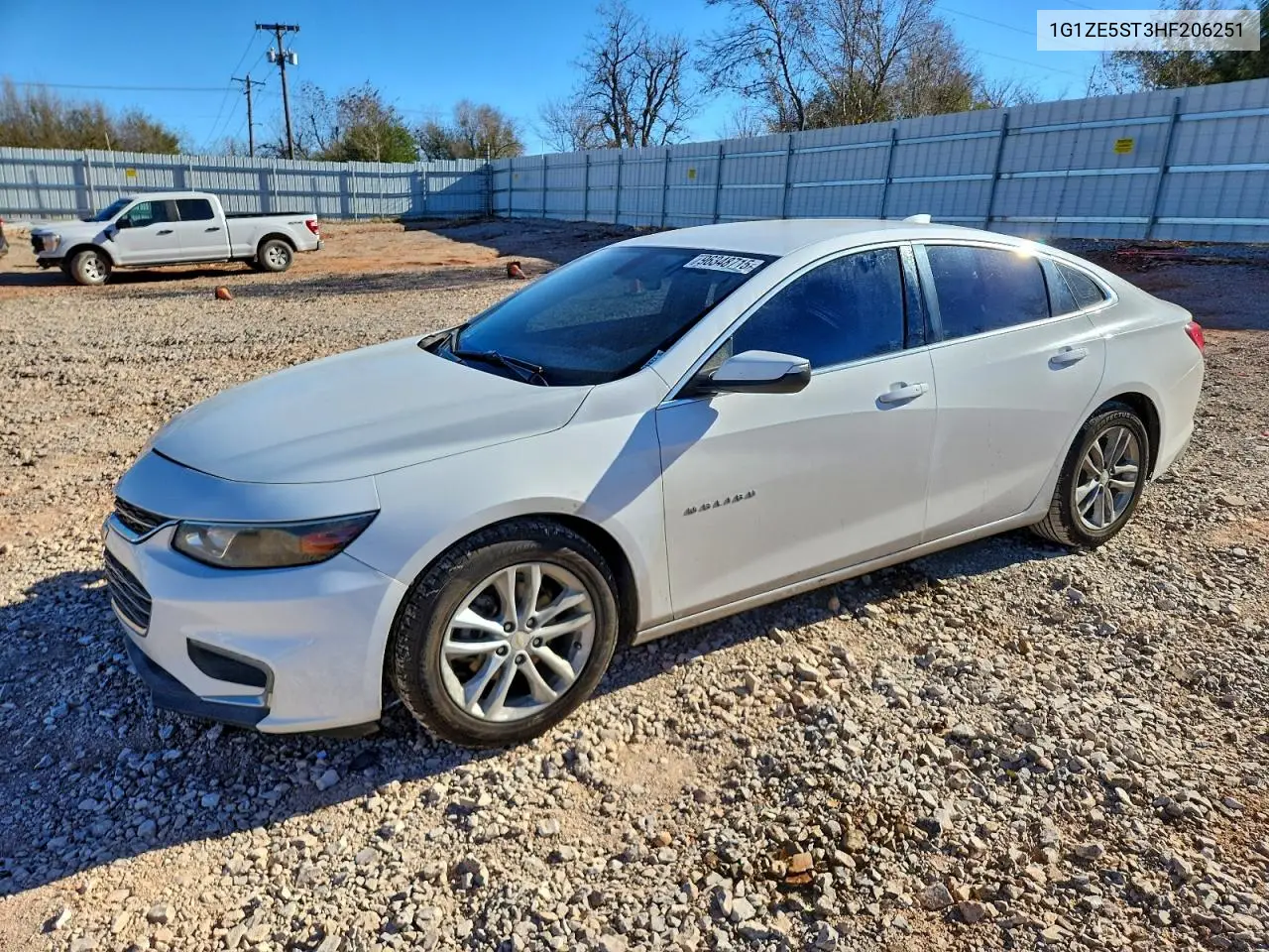 1G1ZE5ST3HF206251 2017 Chevrolet Malibu Lt