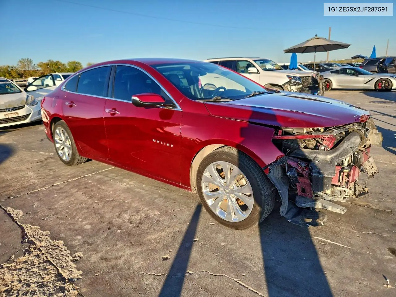 1G1ZE5SX2JF287591 2018 Chevrolet Malibu Premier