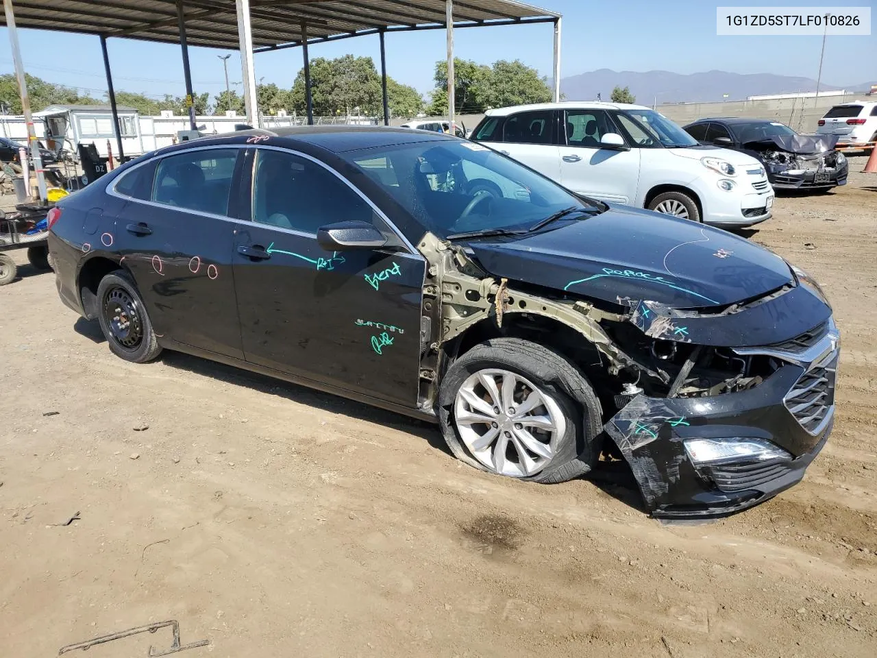 2020 Chevrolet Malibu Lt VIN: 1G1ZD5ST7LF010826 Lot: 72850804