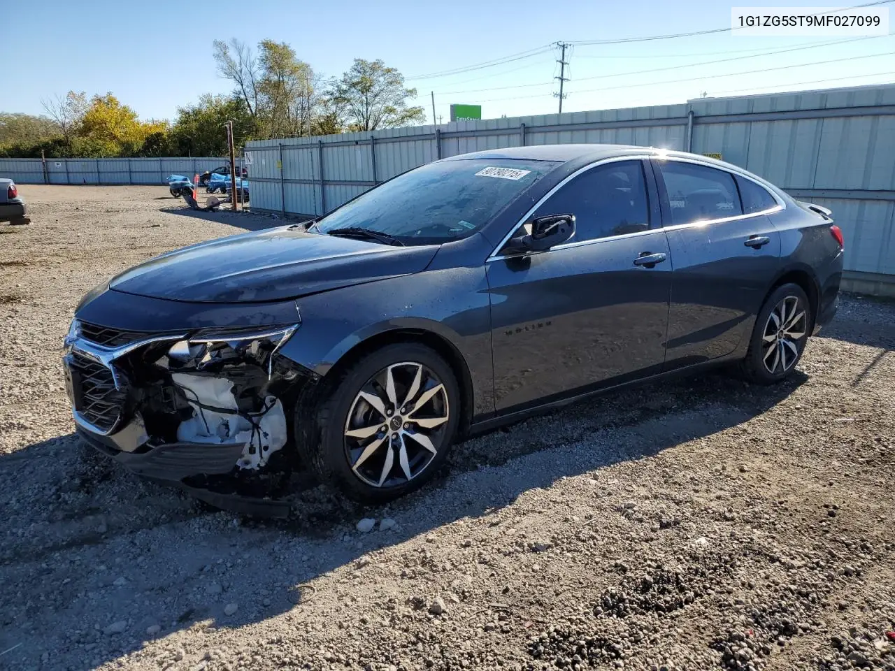 1G1ZG5ST9MF027099 2021 Chevrolet Malibu Rs