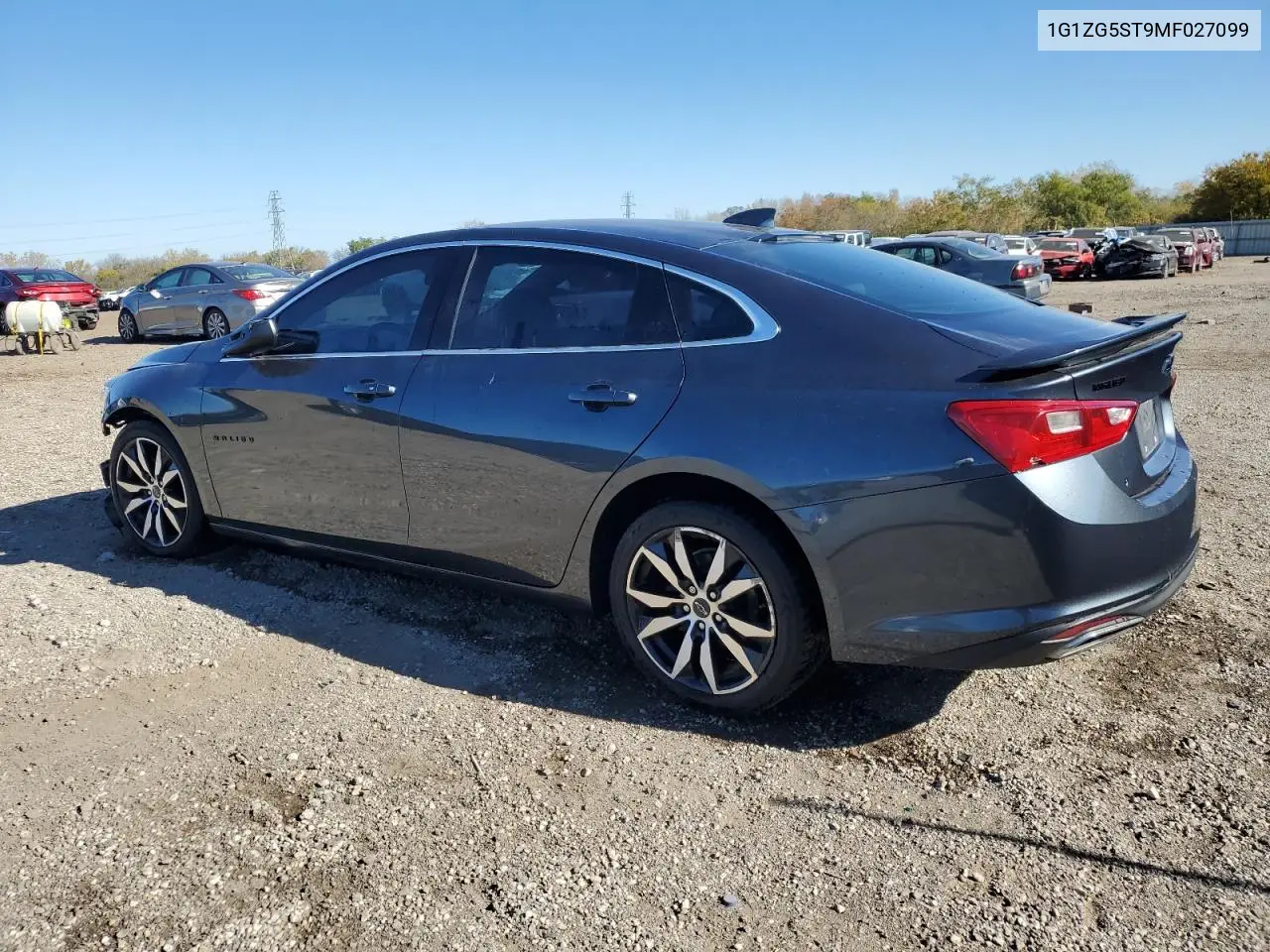 1G1ZG5ST9MF027099 2021 Chevrolet Malibu Rs