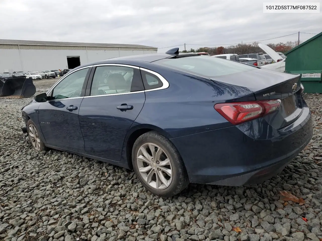 1G1ZD5ST7MF087522 2021 Chevrolet Malibu Lt