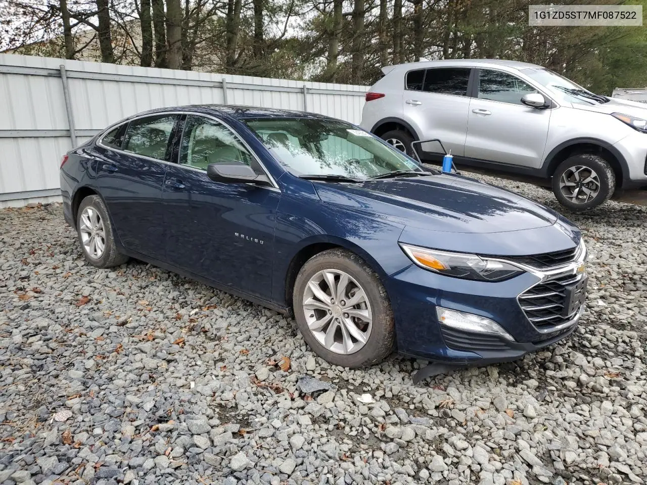 1G1ZD5ST7MF087522 2021 Chevrolet Malibu Lt